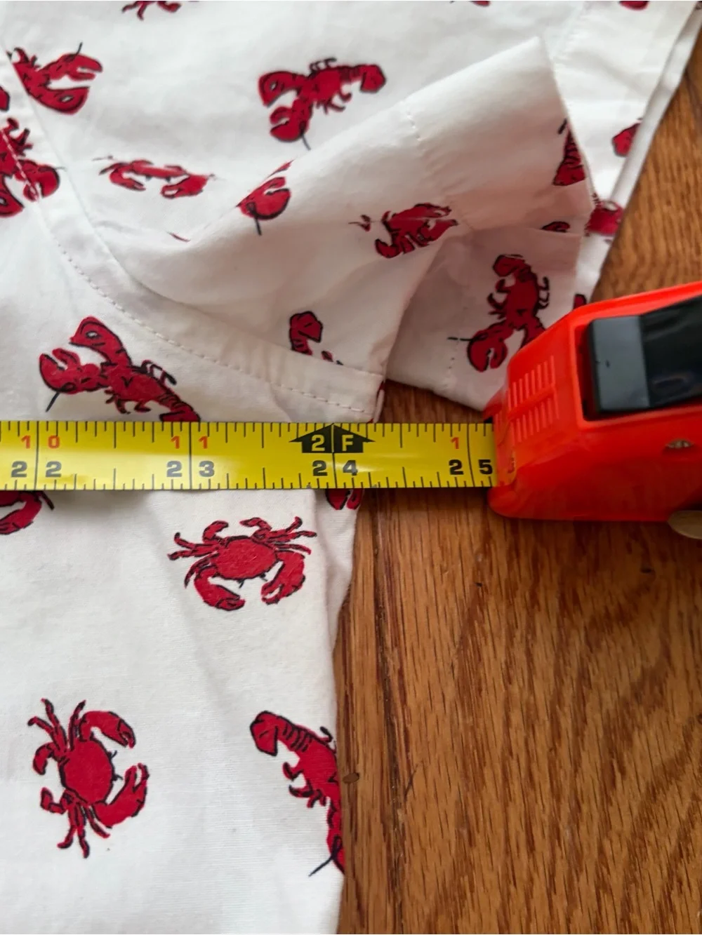 J.Crew Mens XL Red Lobster Print Shirt 2T Toddler Father and Son Set Nautical